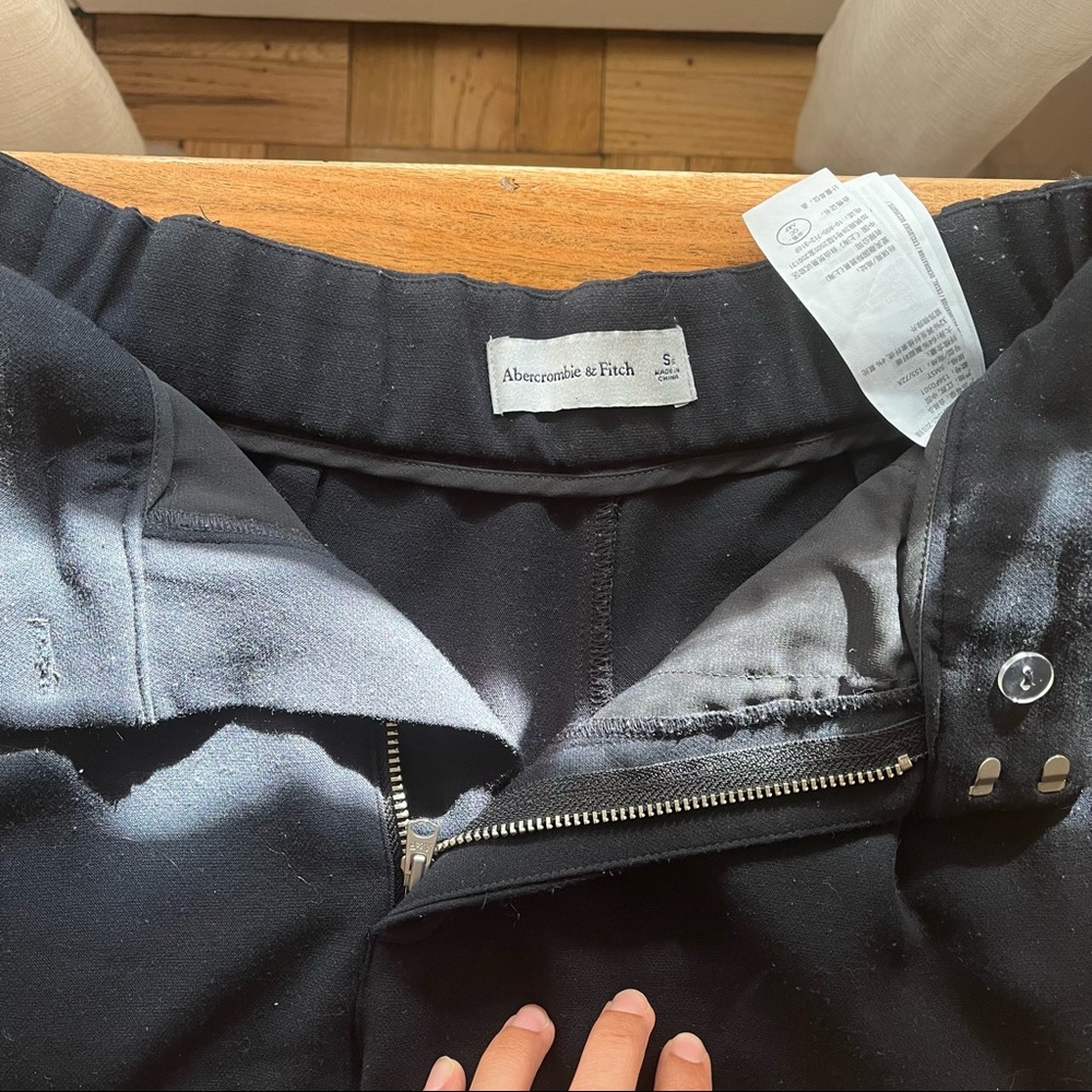 A&F Tailored Wide Leg Pants (Black)